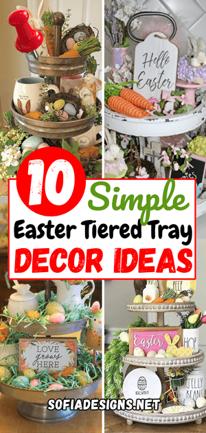 Simple Easter Tiered Tray Decor Ideas for Living Room Pinterest