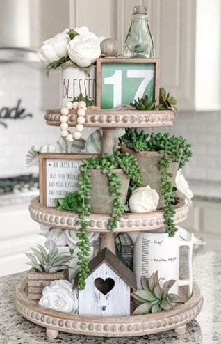 easter tiered tray decor ideas