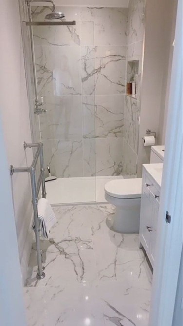 Large Marble modern bathroom floor tiles design