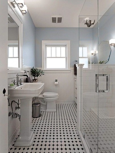 Checkerboard Bathroom Floor Tiles Ideas