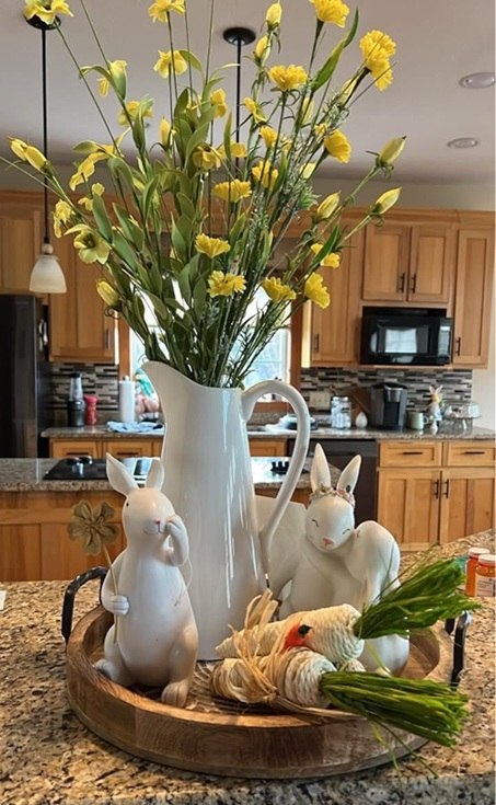 Cheerful Yellow Spring Display Easter Centerpiece