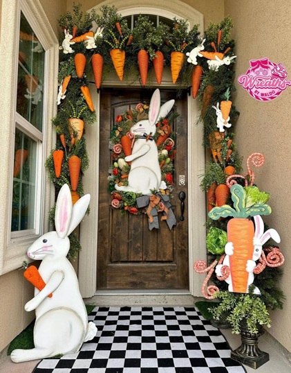 wonderland modern easter porch decorations