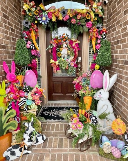 Bold & Colorful Easter Porch