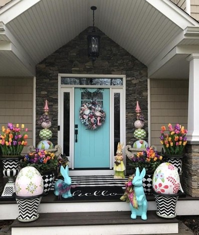 Chic Pastel Easter Porch outdoor ideas