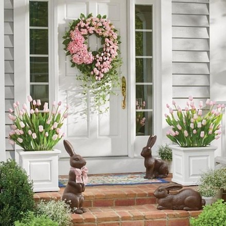 front porch outdoor easter decorations