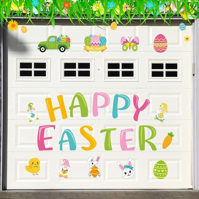 Fun Easter-Themed Garage Door Decorations