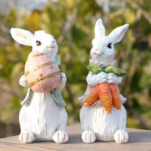 Decorative Easter Bunny Statues for Your Porch