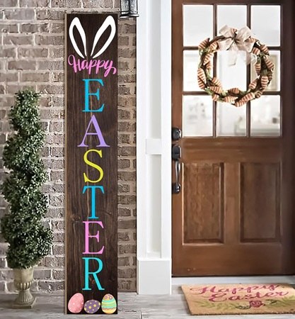 Easter Porch Welcome Sign