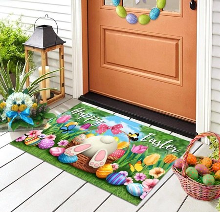 Easter-Themed Front Door Mat