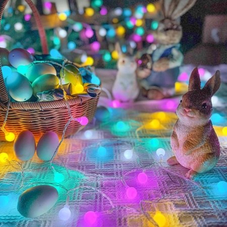 Magical Easter Night Decor with Twinkling Lights