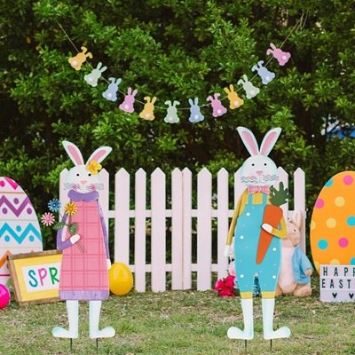 Festive Easter Fence Decor