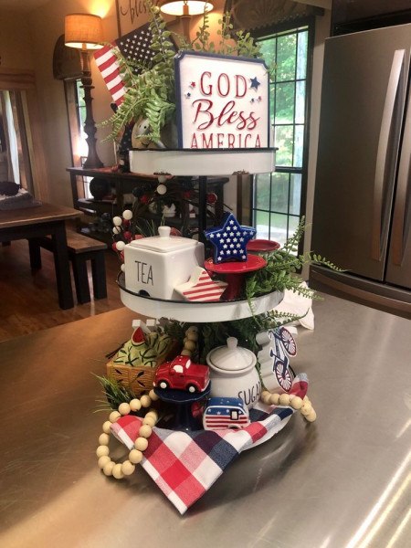 4th of July tiered tray ideas