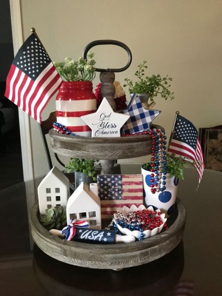 Flag-Filled Farmhouse Tray