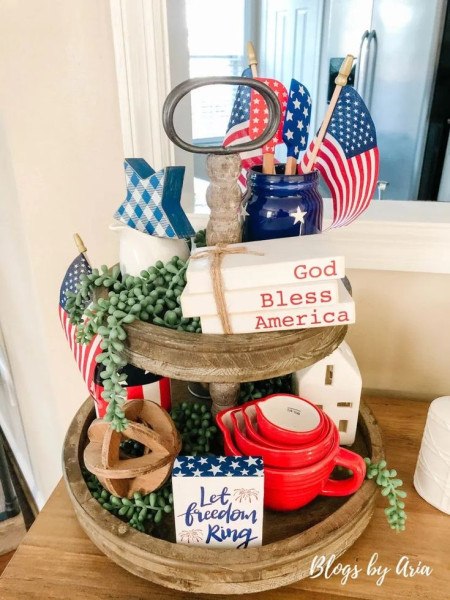 4th of July Tiered Tray Ideas