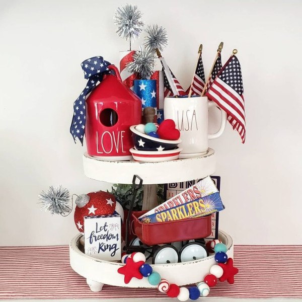 4th of July Tiered Tray Ideas