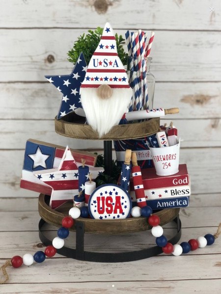 4th of July Tiered Tray Ideas