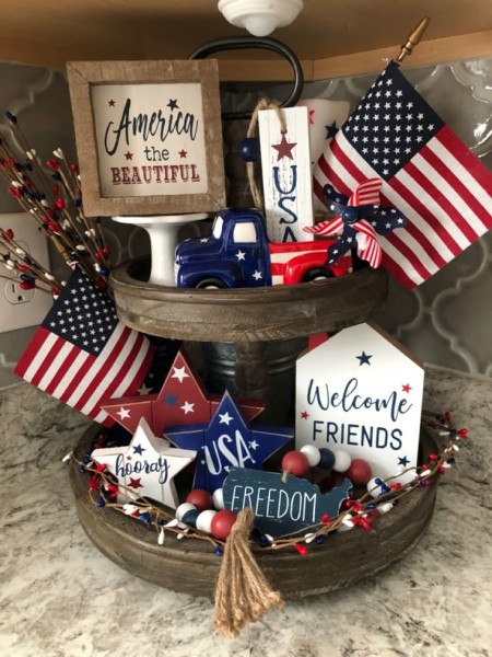 4th of July Tiered Tray Ideas