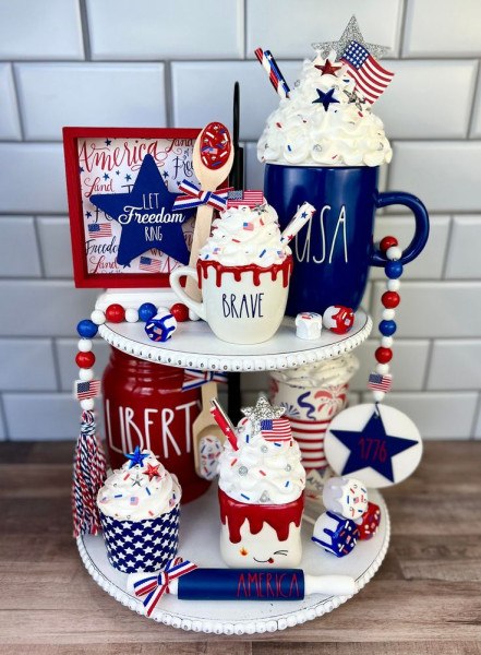 4th of July Tiered Tray Ideas