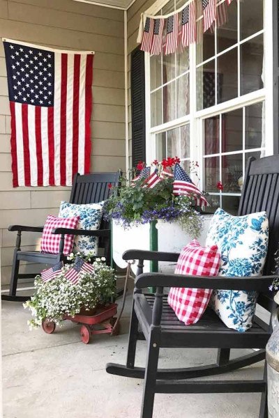 Rocking Chair Porch with Vintage Vibes