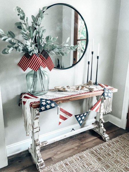 Rustic Entryway with Americana Touch