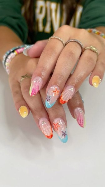 Tropical Vacation Vibes Summer Nails