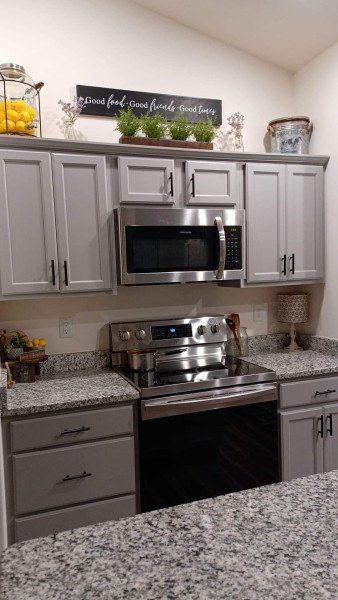 top of cabinet decor kitchen 