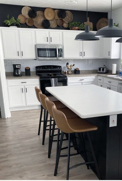 kitchen cabinet decor above
