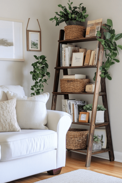 Ladder Shelf Styling
