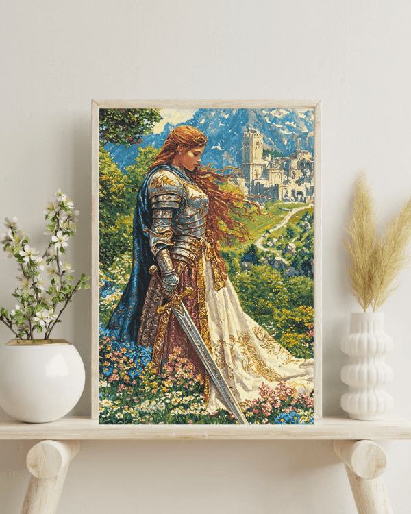 Beautiful Lady Knight – Poster Wall Art - PLR Digital Products 3
