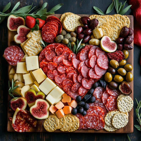 Valentine’s Day Heart charcuterie Board