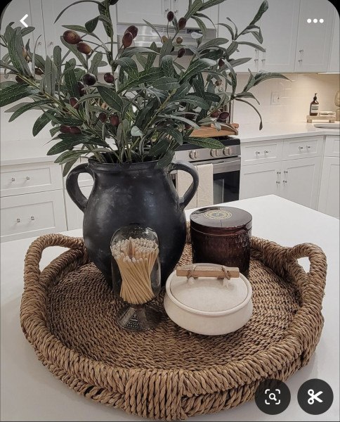 Textured Black Vase with Earthy Accents