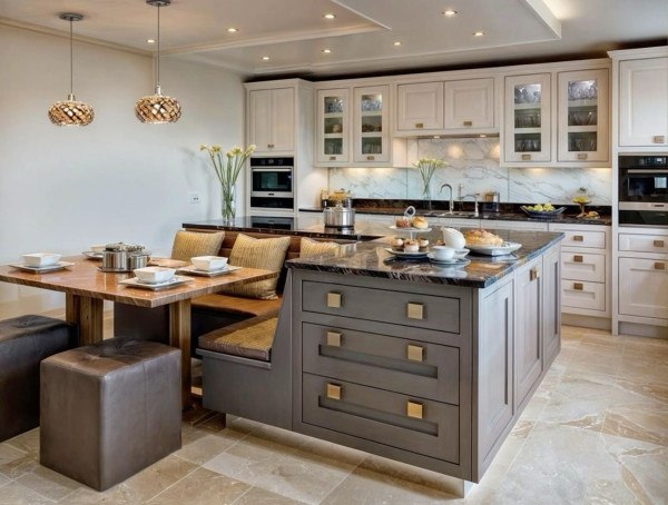 Kitchen Island Ideas with Seating and Storage