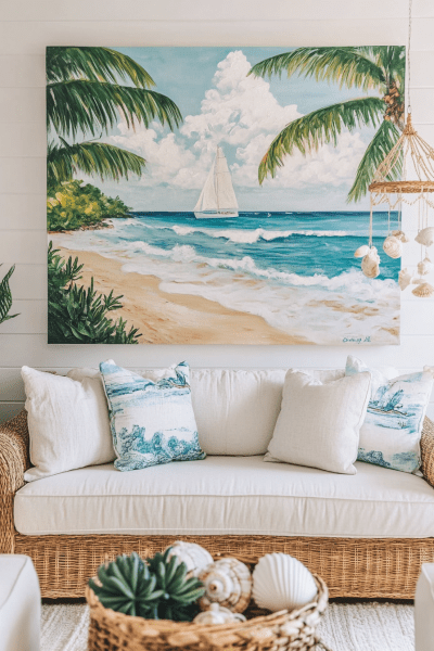 Modern Coastal Living Room Decor Ideas
