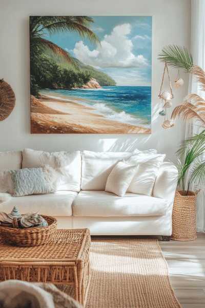 Modern Coastal Living Room Decor Ideas