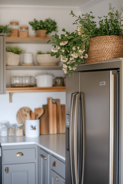what decor to put on top of fridge