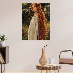 Red Headed Beauty Poster - PLR Digital Products