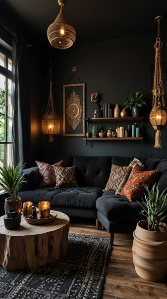 Dark Moody Living Room