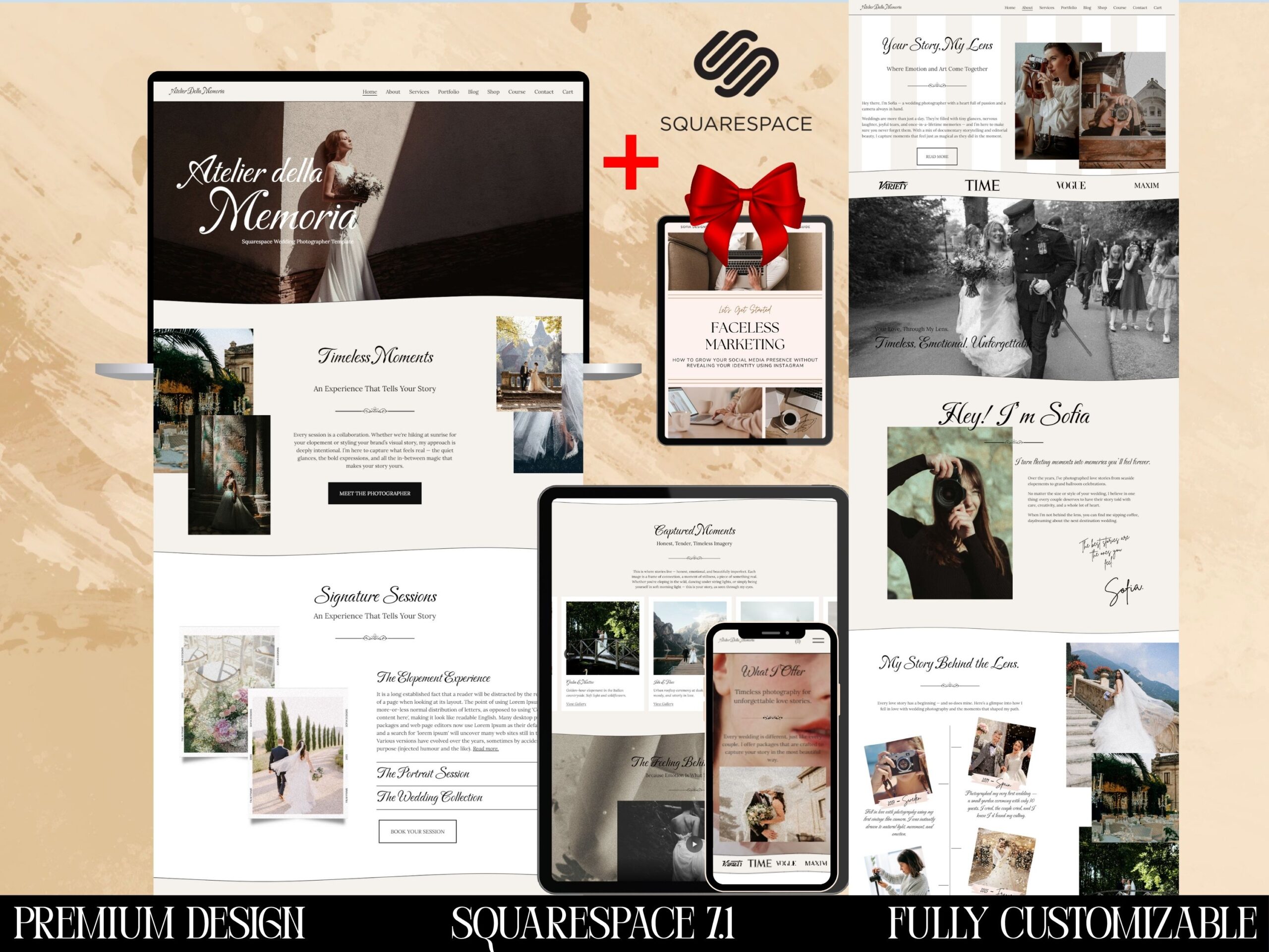 Squarespace Website Template for Wedding Photographers – Premium Design