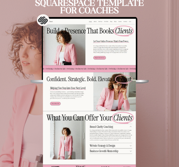 Squarespace Website Template for Virtual Assistant, Business Coaches & Marketing Agency