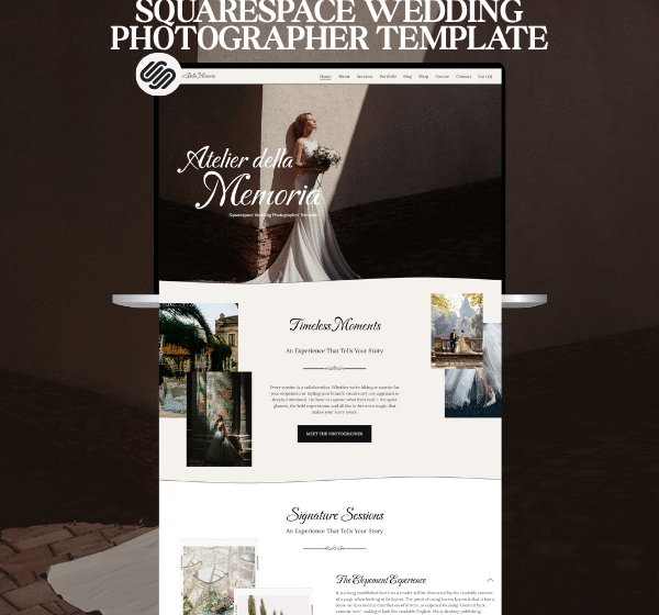 Squarespace Website Template for Wedding Photographers – Premium Design