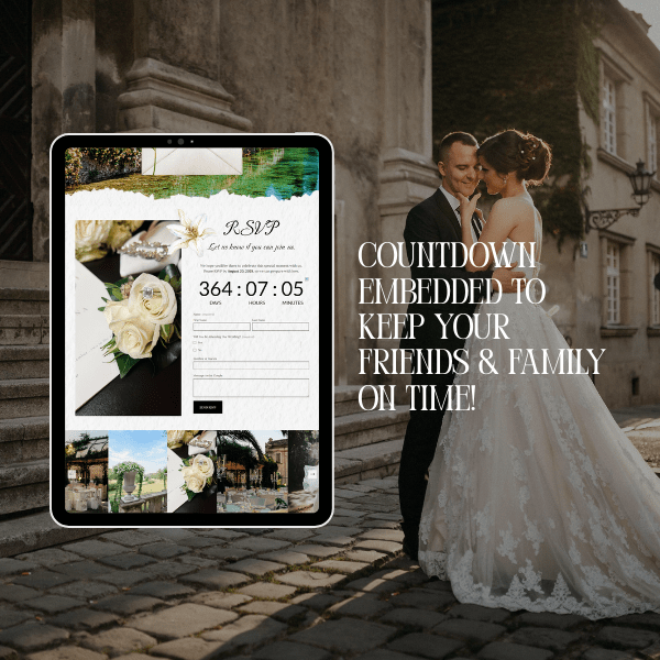 Whimsical Squarespace Wedding Website Template, RSVP, Countdown, Editable Tropical Farm Island Elegance Destination Wedding Website Template
