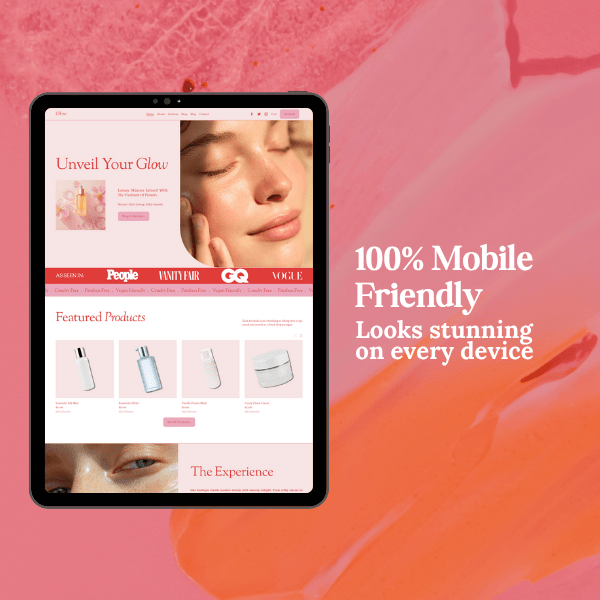 Squarespace Skincare & Beauty Shop Template | Modern Medspa, Lash Online Store Website | Luxury Pastel E-Commerce Boutique Online Store