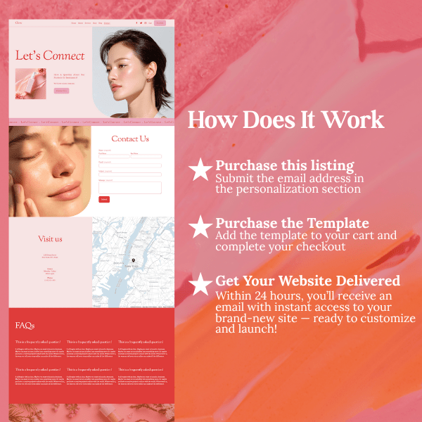 Squarespace Skincare & Beauty Shop Template | Modern Medspa, Lash Online Store Website | Luxury Pastel E-Commerce Boutique Online Store