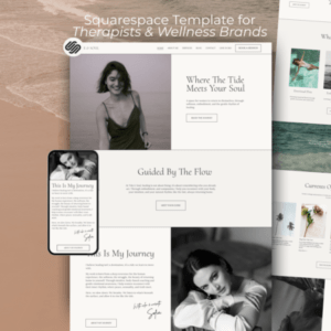 Squarespace Templates for Therapists, Counselor Psychologist, Coaching | Modern Minimal Feminine 7.1 Website with Acuity Scheduling