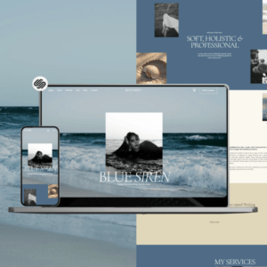 Squarespace Template For Therapists: Blue Siren - PLR Digital Products 3