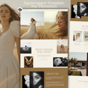 Squarespace Template For Therapists: Still Haven - PLR Digital Products