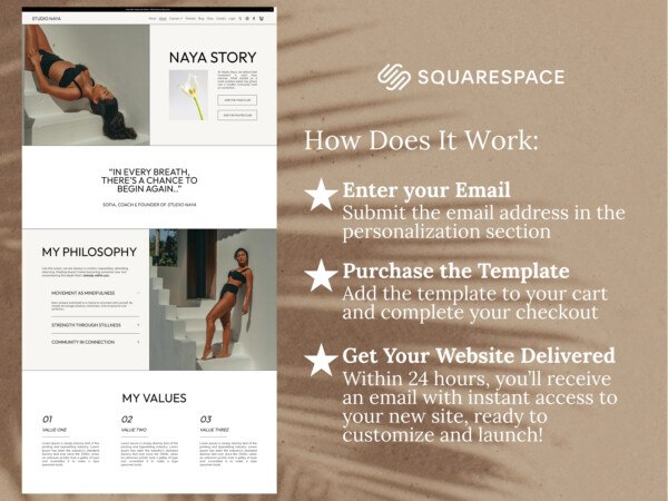 Squarespace Template For Yoga Pilates Teachers