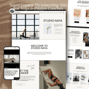 Squarespace Template For Yoga Pilates Teachers - PLR Digital Products