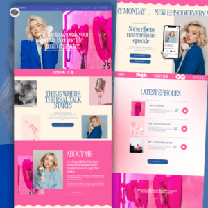 Squarespace Podcast Template: Spill The Tea - PLR Digital Products