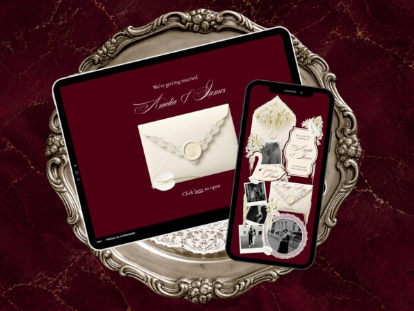 Burgundy Sage Wedding Website Template: Old Money Classic Canva Invitation (Digital Download) 5 Burgundy Sage Wedding Website Template: Old Money Classic Canva Invitation (Digital Download) 5